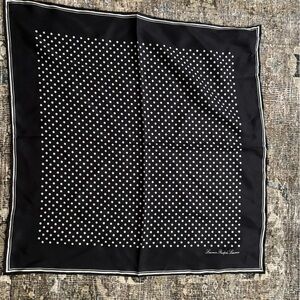 Ralph Lauren Black and White Dot Pattern Scarf